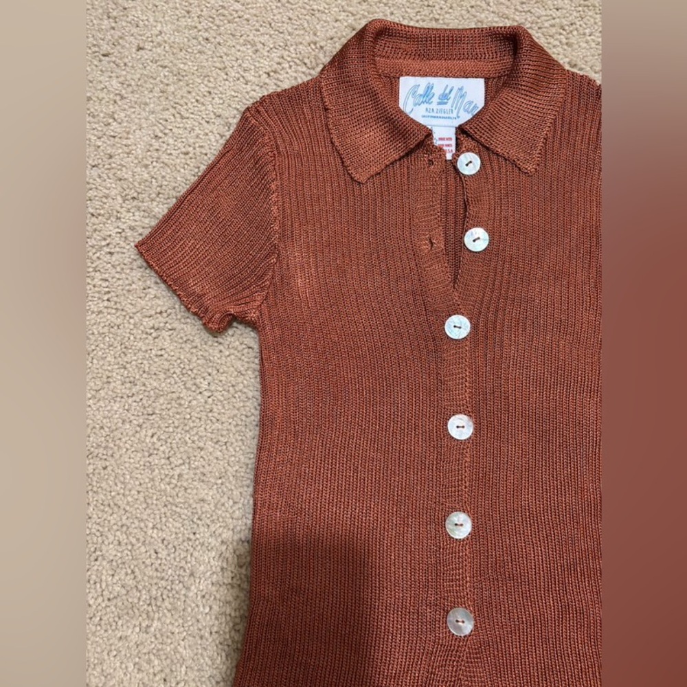 Calle Del Mar short sleeve women’s knit cardigan
